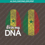 Senegal Its In My DNA Fingerprint SVG Vector Silhouette Cameo Cricut Cut File Clipart