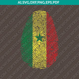 Senegal Its In My DNA Fingerprint SVG Vector Silhouette Cameo Cricut Cut File Clipart