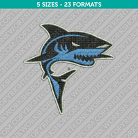 Shark Embroidery Design - 5 Sizes - INSTANT DOWNLOAD