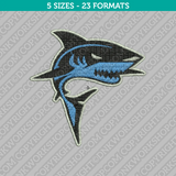 Shark Embroidery Design - 5 Sizes - INSTANT DOWNLOAD