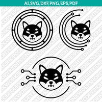 Shiba Inu Logo SVG Cryptocurrency Cricut CutFile Clipart Dxf Eps Png Silhouette Cameo