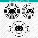 Shiba Inu Logo SVG Cryptocurrency Cricut CutFile Clipart Dxf Eps Png Silhouette Cameo