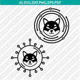 Shiba Inu Logo SVG Cryptocurrency Cricut CutFile Clipart Dxf Eps Png Silhouette Cameo