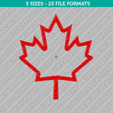 Simple Maple Leaf Embroidery Design - 5 Sizes - INSTANT DOWNLOAD