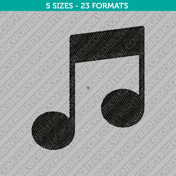 Simple Music Notes Embroidery Design - 5 Sizes - INSTANT DOWNLOAD