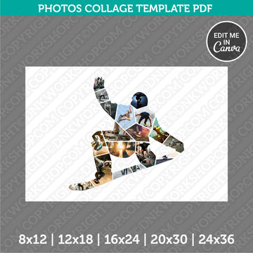 Skateboarding photo collage template
