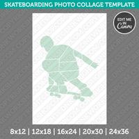 Skateboarding Photo Collage Template Canva PDF