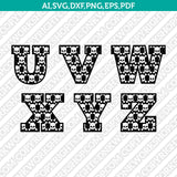 Skull Letters Bones Fonts Alphabet Lettering Birthday Party SVG Vector Silhouette Cameo Cricut Cut File Clipart Png Dxf Eps