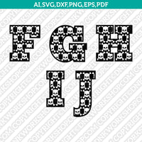 Skull Letters Bones Fonts Alphabet Lettering Birthday Party SVG Vector Silhouette Cameo Cricut Cut File Clipart Png Dxf Eps