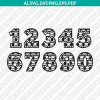 Skull Numbers Bones SVG Vector Silhouette Cameo Cricut CutFile Clipart Png Dxf Eps Scrapbook Card Making Greeting Invitations Birthday Party