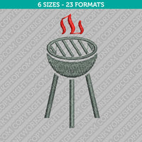 Smokers BBQ Barbecue Grill Embroidery Design - 6 Sizes - INSTANT DOWNLOAD