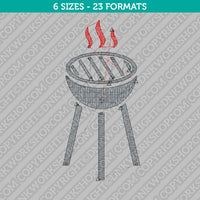 Smokers BBQ Barbecue Grill Embroidery Design - 6 Sizes - INSTANT DOWNLOAD