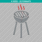 Smokers BBQ Barbecue Grill Embroidery Design - 6 Sizes - INSTANT DOWNLOAD