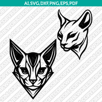 Sphynx Cat SVG Mascot Cut File Cricut Clipart Silhouette Png