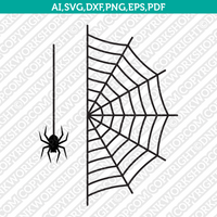 Spider Web SVG Cut File Cricut Clipart Dxf Eps Png Silhouette Cameo