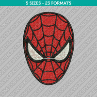 Spiderman Head Face Embroidery Design - 5 Sizes - INSTANT DOWNLOAD