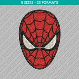 Spiderman Head Face Embroidery Design - 5 Sizes - INSTANT DOWNLOAD