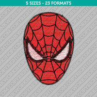 Spiderman Head Face Embroidery Design - 5 Sizes - INSTANT DOWNLOAD