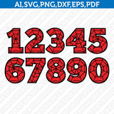 Spiderman Spider Web Numbers SVG Vector Cricut Cut File Clipart Png Eps Dxf