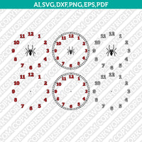 Spiderweb Spiderman Clock Face Template SVG Cut File Cricut Silhouette Cameo Clipart Png Eps Dxf Vector