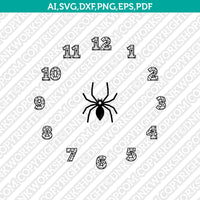 Spiderweb Spiderman Clock Face Template SVG Cut File Cricut Silhouette Cameo Clipart Png Eps Dxf Vector