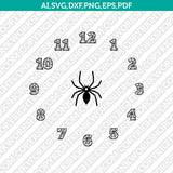 Spiderweb Spiderman Clock Face Template SVG Cut File Cricut Silhouette Cameo Clipart Png Eps Dxf Vector