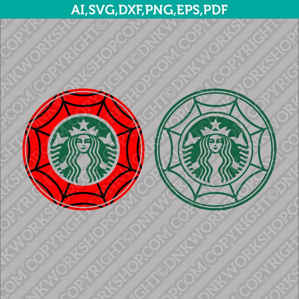 Spiderweb Spiderman Starbucks SVG Cup Tumbler Mug Cold Cup Sticker Decal Silhouette Cameo Cricut CutFile Png Eps Dxf
