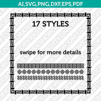Square Straight line Versace Style Greek Border Monogram Frame SVG Vector Silhouette Cameo Cricut Cut File Clipart Dxf Png Eps pdf
