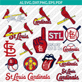 St. Louis Cardinals SVG Bundle – MLB Baseball Logo Vector Cricut
