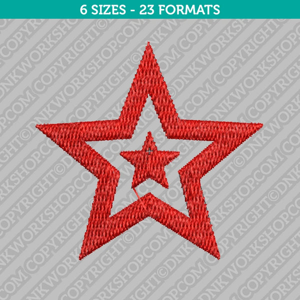 Star Embroidery Design - 6 Sizes - INSTANT DOWNLOAD