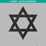 Star of David Embroidery Design - 6 Sizes - INSTANT DOWNLOAD