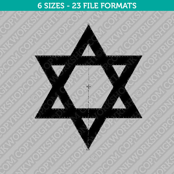 Star of David Embroidery Design - 6 Sizes - INSTANT DOWNLOAD