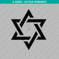 Star of David Embroidery Design - 6 Sizes - INSTANT DOWNLOAD