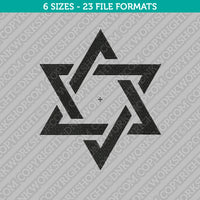 Star of David Embroidery Design - 6 Sizes - INSTANT DOWNLOAD