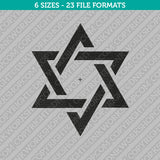 Star of David Embroidery Design - 6 Sizes - INSTANT DOWNLOAD