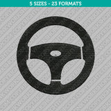 Steering Wheel Embroidery Design - 5 Sizes - INSTANT DOWNLOAD
