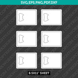 Rectangle Bottle Opener Sublimation Blank Template | SVG PNG PDF DXF EPS