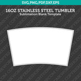 Sublimation Blank Template 16 oz Tumbler SVG PNG Vector