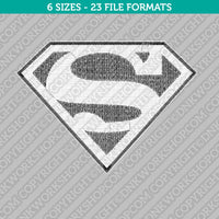 Superman Symbol Embroidery Design Superhero - 5 Sizes - INSTANT DOWNLOAD
