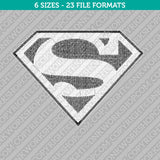 Superman Symbol Embroidery Design Superhero - 5 Sizes - INSTANT DOWNLOAD