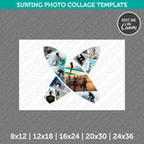 Surfing Photo Collage Template Canva PDF