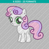 Sweetie Belle My Little Pony Embroidery Design - 6 Sizes - INSTANT DOWNLOAD