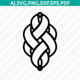 Woven Swirl Stripes Celtic Earring Template SVG Silhouette Cameo Vector Cricut Laser Cut File Png Eps Dxf