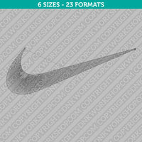 Swoosh Embroidery Design - 6 Sizes - INSTANT DOWNLOAD