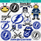 Tampa Bay Lightning SVG Bundle – NHL Hockey Logo Vector Cricut
