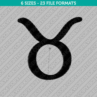 Taurus Zodiac Embroidery Design - 6 Sizes - INSTANT DOWNLOAD
