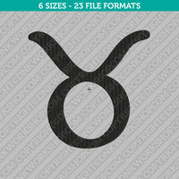 Taurus Zodiac Embroidery Design - 6 Sizes - INSTANT DOWNLOAD