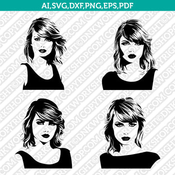 Taylor Swift SVG silhouette design