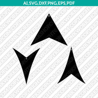Teardrop Earring Svg Silhouette Cameo Vector Cricut Laser Cut File Clipart Png Eps Dxf