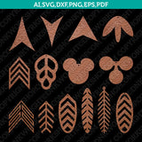 Teardrop Earring Svg Silhouette Cameo Vector Cricut Laser Cut File Clipart Png Eps Dxf